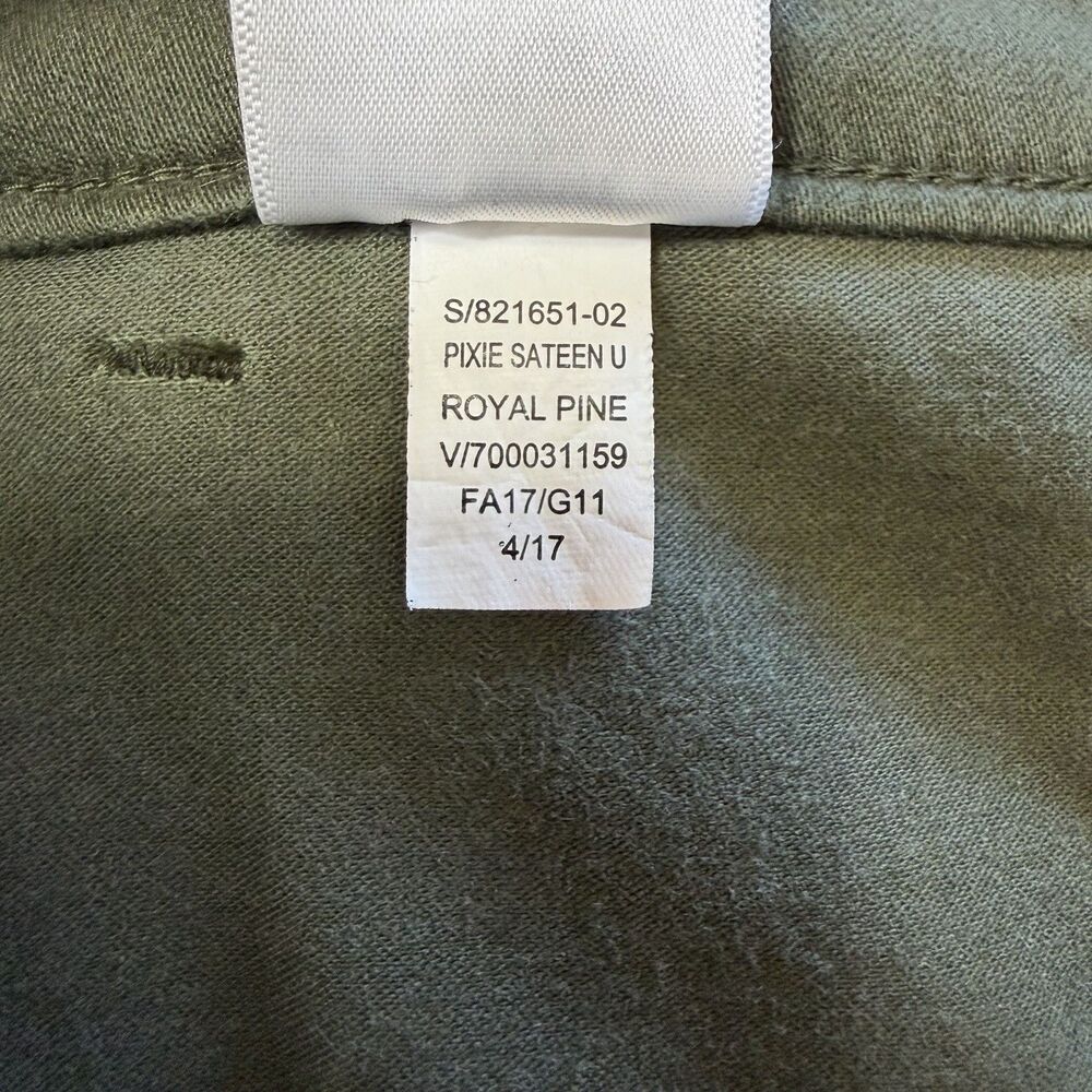 Old Navy Pixie Sateen Pants Women's 10 Tapered Ankle Stretch Olive Green Casual - Picture 12 of 16